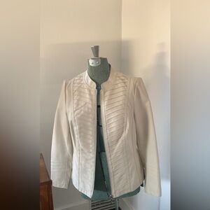 Cleo Cream Women's Faux leather bomber